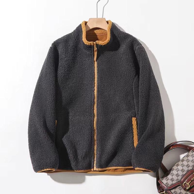 暖炉颗粒!冬新款双穿羊毛颗粒暖绒保暖简约防风立领厚外套7718-1,淘宝优惠券,粉丝福利购,淘宝优惠卷