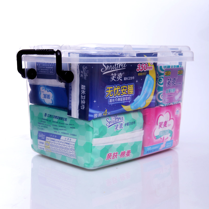笑爽绵柔型夜用组合80片箱装卫生巾 英菈家居卫生巾