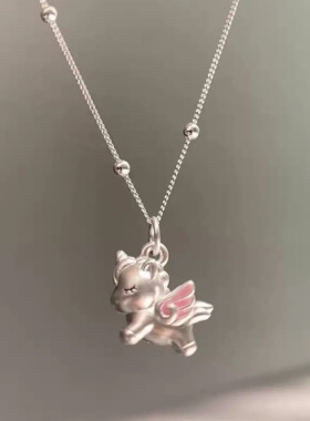 可爱卡通独角兽锁骨链