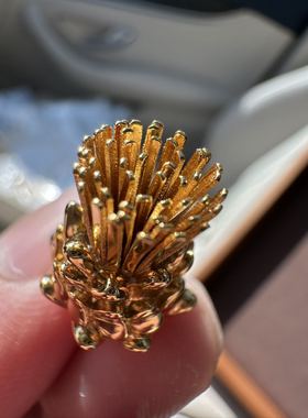 2025蓟花吊坠金色全铜项链女式项链简约