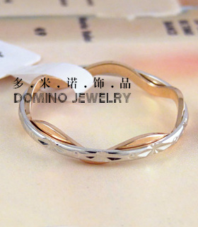 电镀18k金韩版淑女风百搭戒子