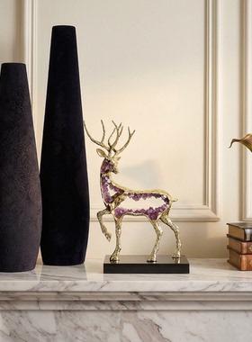 新中式紫水晶树摆件开运招财