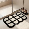 Cream style carpet bedroom bedside blanket high-end room carpet master bedroom strip ins floor mat black and white foot mat