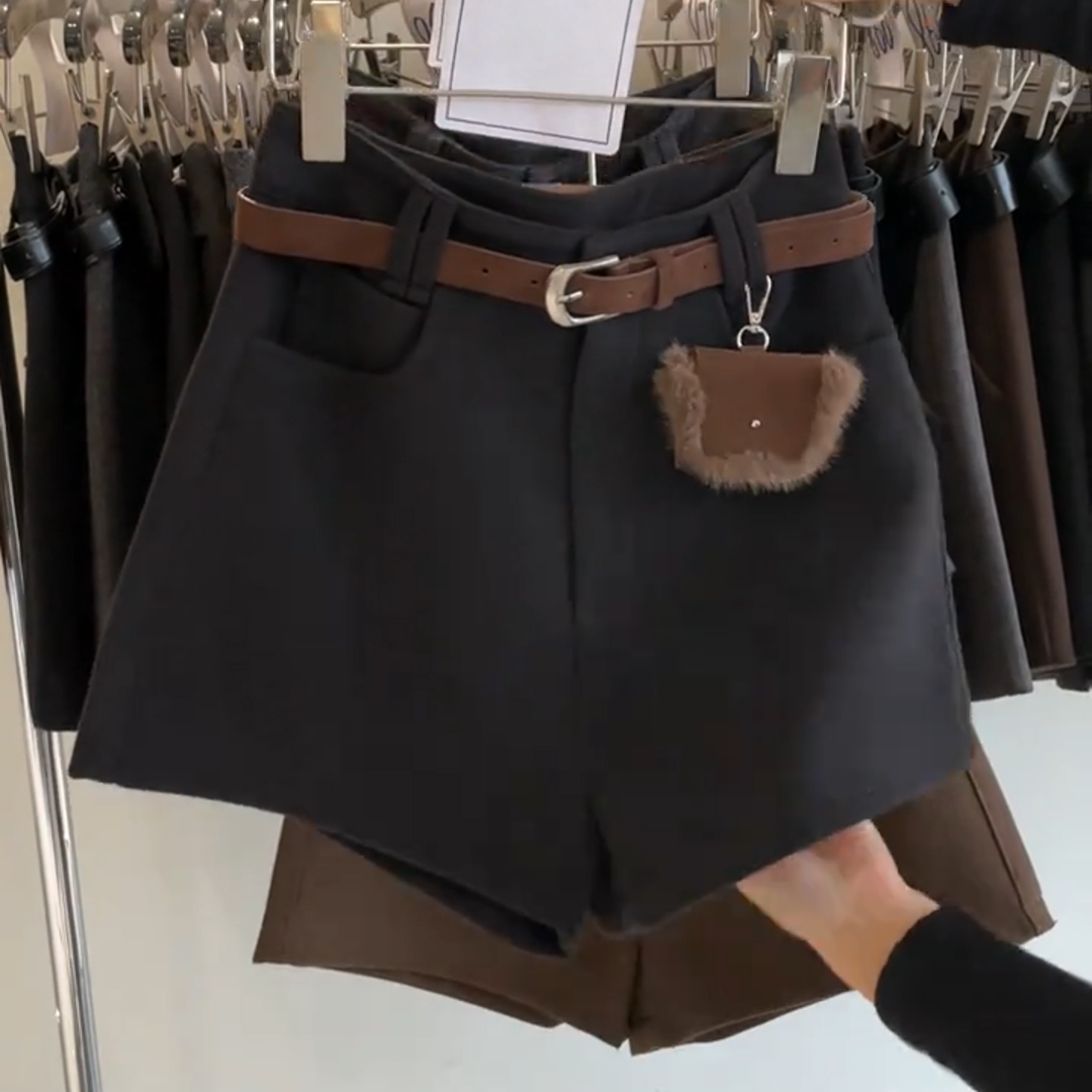 复古咖色短裤女大码胖mm2025秋冬新款显瘦辣妹外穿高腰靴裤休闲裤,淘宝优惠券,粉丝福利购,淘宝优惠卷