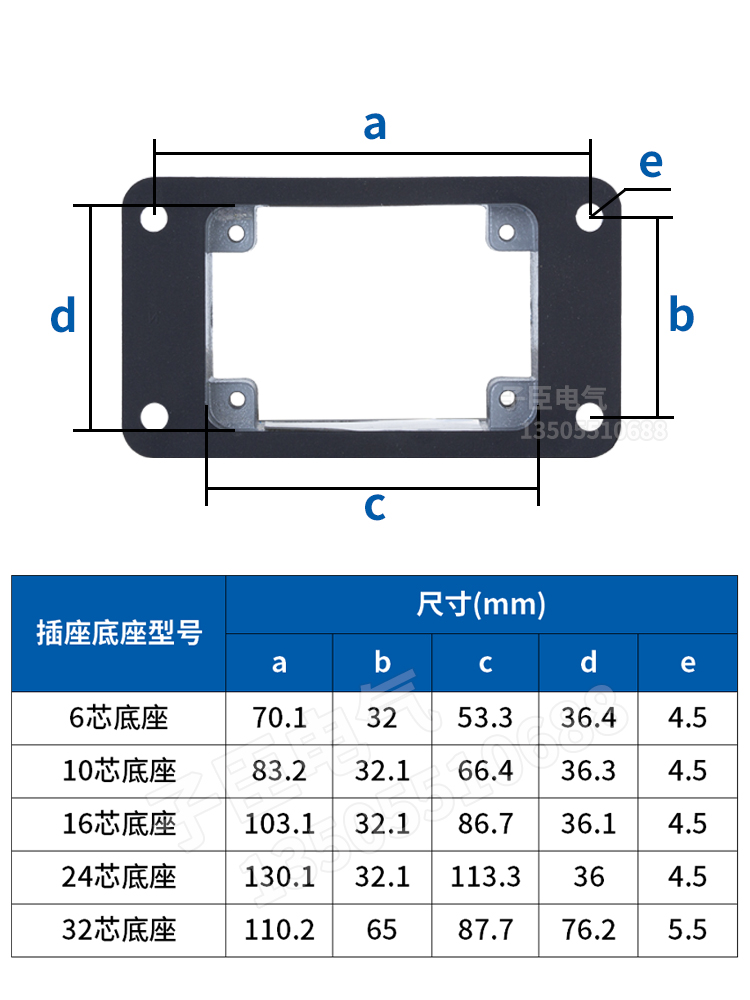 魏德米勒重载连接器HDC HE-6P 10 16 24芯32针矩形航空插头插座