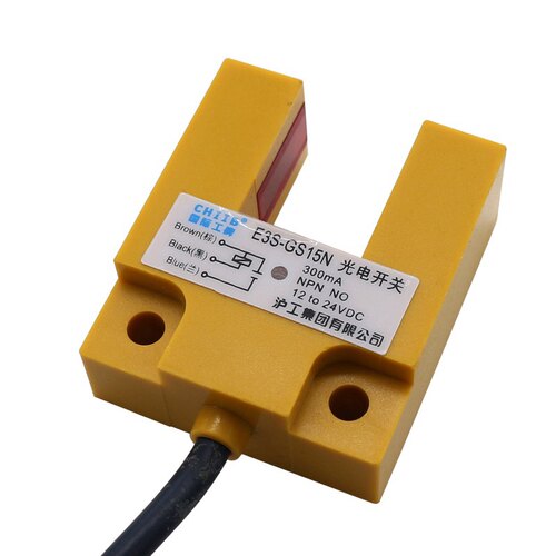 沪工E3S-GS15N N2 P P2槽型光电开关直流三线NPN常开24V凹槽型U型 - 图2
