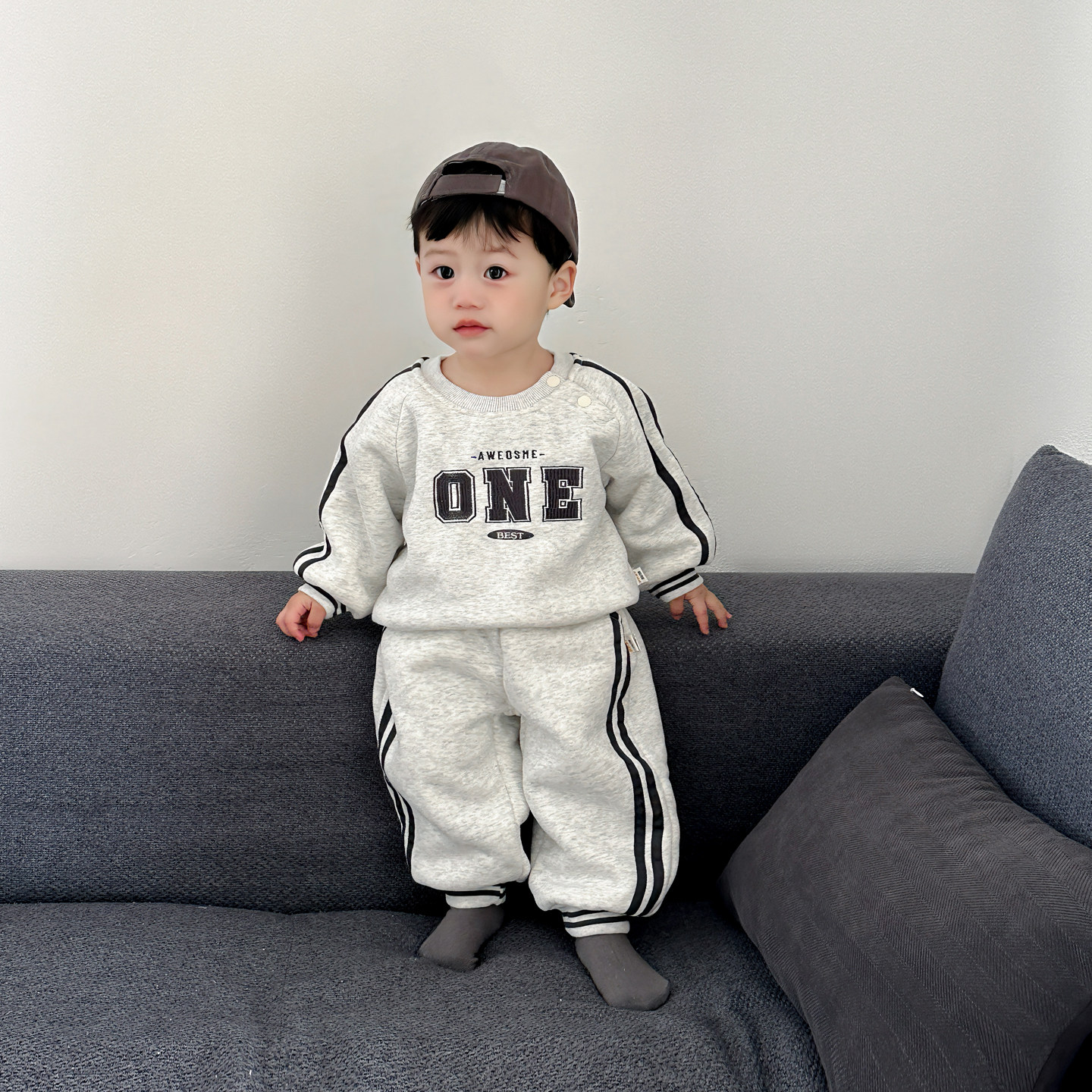 韩版男宝宝秋冬装小童马甲卫衣套装洋气运动婴儿衣服分体外出冬季,淘宝优惠券,粉丝福利购,淘宝优惠卷