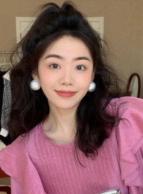 银针气质港风女大红耳钉耳钉