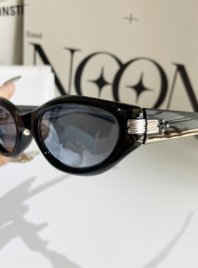 新说唱范丞丞同款墨镜女款椭圆美式方大脸显瘦太眼镜黑色嘻哈韩国