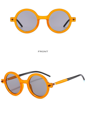 绝密较量张鲁一杨光同款新款欧美时尚圆框防蓝光平光镜男潮眼镜