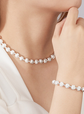 925纯银黑玛瑙女猫眼手链手串