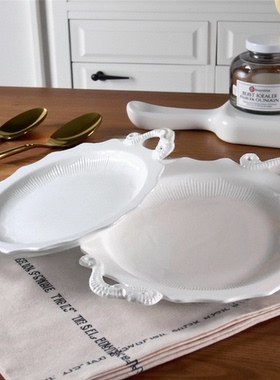 简约现代白色陶瓷茶具餐具摆设