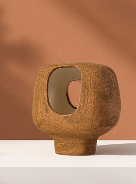 轻奢创意陶瓷彩色喷砂小雕塑摆件