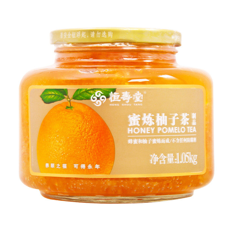 恒寿堂1050g泡水喝的冲饮酱柚子茶 凯怡食品蜂蜜果味茶