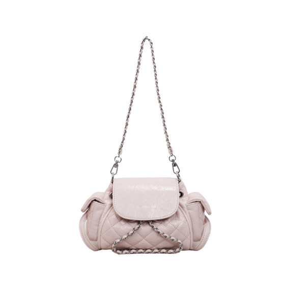 Amy Rabbit Women's Bag 2026 Spring Chain Crossbody Versatile Diamond Check Design Shoulder Bag Textured Commuting Backpack