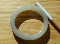 (Processing of goods-not bargaining) Qinghai jade (Qingbai Purple Youth stock) ---- bracelets --- 4#