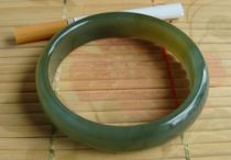 (100 hitch) (pure natural) (jade material wines) Qinghai jade (green jade with sugar color) - bracelet-A2 #