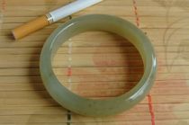 (jade material wines) (100 hitch) (shallow leather splitting treatment price) Qinghai jade (Qingbai jade) - bracelet -4 #
