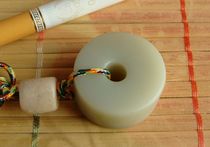 (store delivery benefits) (100 hitch) (jade material winless) Qinghai jade (green and white jade) - Huigu pendant