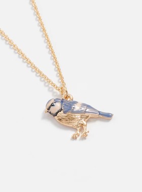 英国项链手镯Fable珐琅蓝山雀