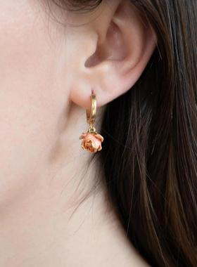 孟子义同款英国复古玫瑰耳环