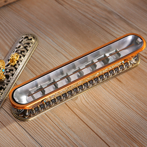 尼泊尔工艺供佛堂龙头卧香炉八吉祥藏式大号线香盒家用室内香薰炉 - 图1