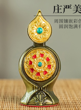 藏式合金花食子八供摆件藏传用品