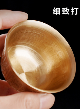 藏式黄铜雕花佛前供碗家用供奉