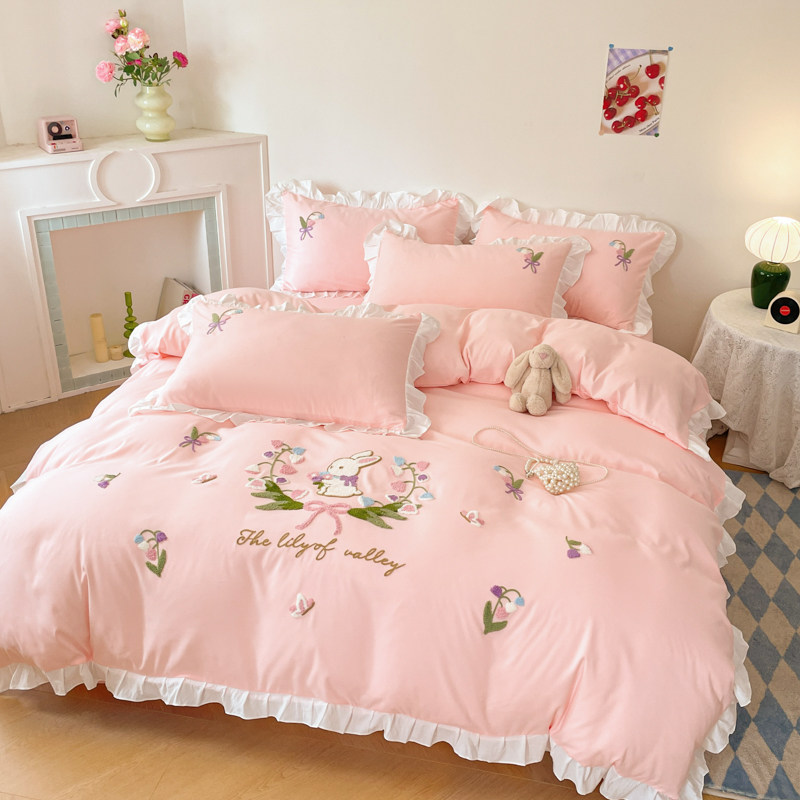 特价款纯棉四件套被套床单少女心全棉卡通风床上ins风宿舍三件套4,淘宝优惠券,粉丝福利购,淘宝优惠卷