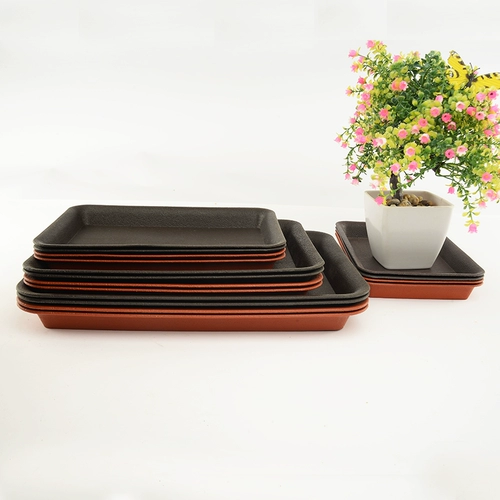 Пластиковый прямоугольный цветочный горшок, большие шасси, увеличенная толщина