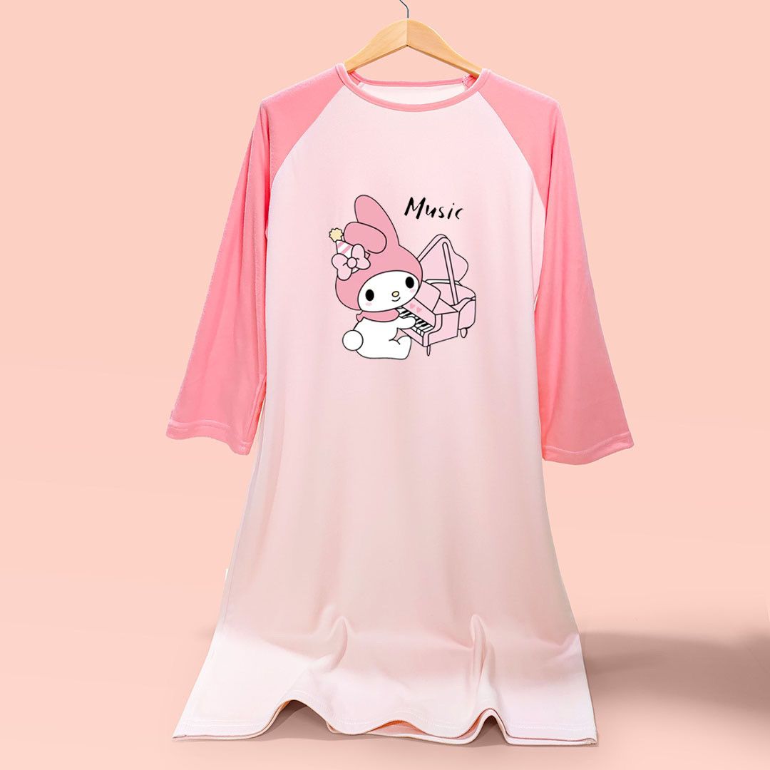 女童德绒睡裙春秋新款儿童保暖睡衣裙中大童短袖家居裙公主 - 图0