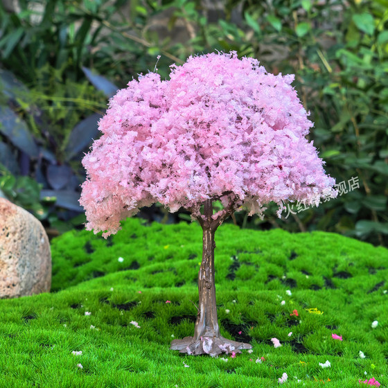 Simulated green forest forest small tree large cherry blossom tree ornaments