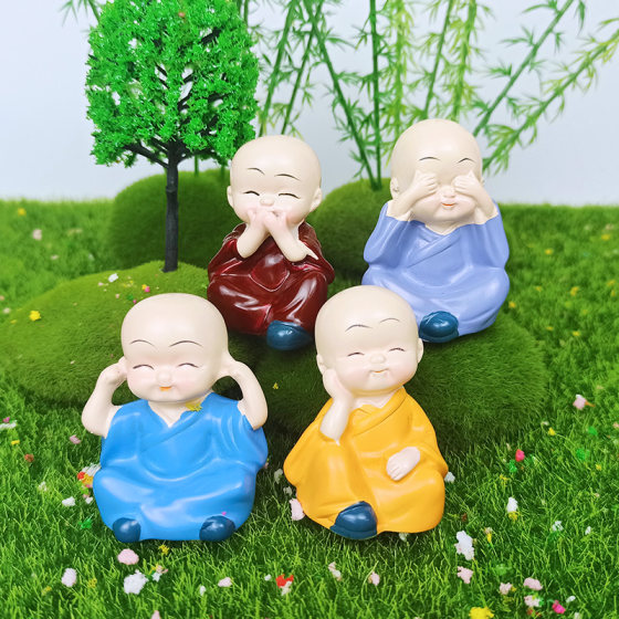 Mini zen style succulent landscaping car novice monk