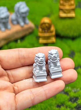 国风迷你小石狮子门口貔貅摆件