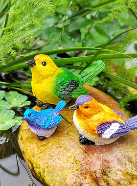 仿真小鸟摆件喜鹊造景装饰品