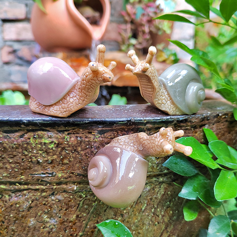 仿真小蜗牛摆件花盆盆栽微景观花园小假山庭院鱼池造景鱼缸装饰品,淘宝优惠券,粉丝福利购,淘宝优惠卷