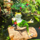 Creative lounge chair frog courtyard garden balcony ornaments