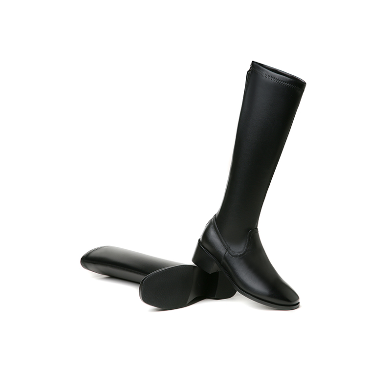 红蜻蜓女鞋官方旗舰店红蜻蜓骑士靴秋季新款不过膝时装靴女英伦风长筒英伦长靴子女3