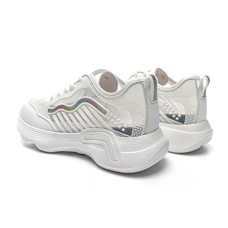 红蜻蜓女鞋官方旗舰店红蜻蜓女鞋夏季新款舒适运动透气鞋厚底系带百搭女跑步鞋3