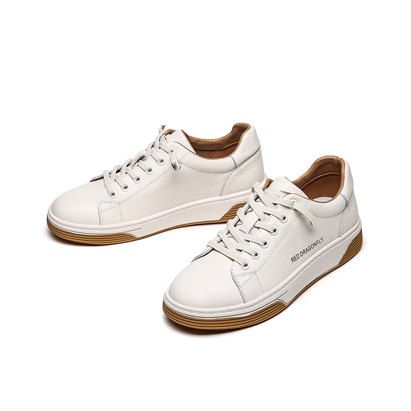 红蜻蜓女鞋官方旗舰店红蜻蜓秋季新款小白鞋女ins潮真皮休闲运动鞋网红休闲鞋女1