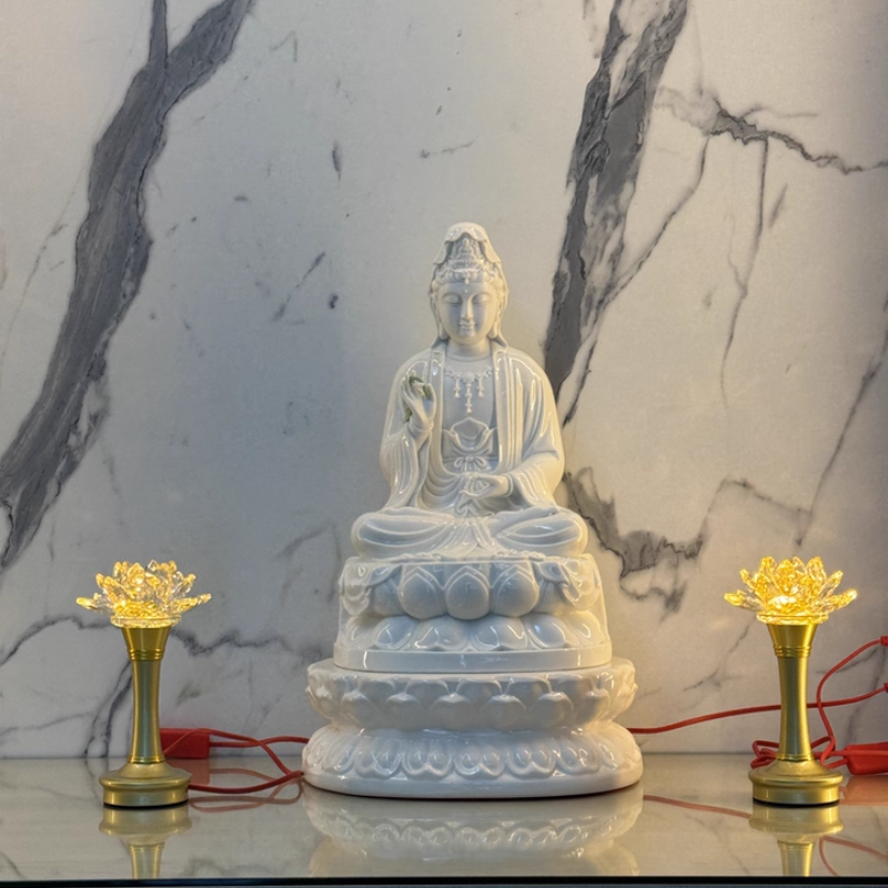 椭圆形佛像底座观音加高垫高底座桌面摆件佛前法器底座象牙白色,淘宝优惠券,粉丝福利购,淘宝优惠卷