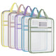 Primary school student portable subject bag 3-layer partitioned storage bag thickened large capacity portable mesh tutoring bag high appearance