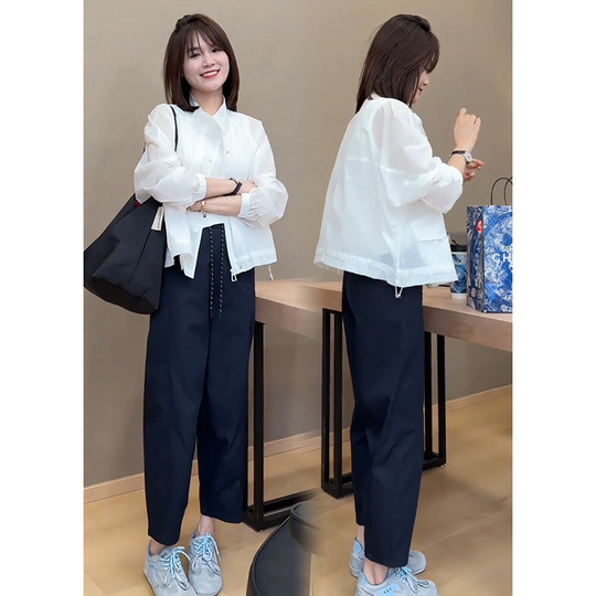 韩系高品质立领时尚防晒外套女薄夏季休闲百搭小个子冲锋衣上衣潮