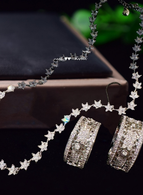 古巴比伦机械宝石戒指Vintage可转动镀18K金八心八箭锆石转转戒指