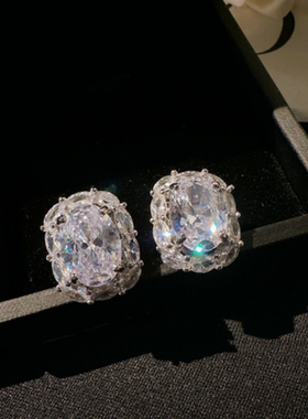 塞纳河畔水滴宝石项链 星河璀璨 镀18K金 晨露水滴蛋形宝石耳环