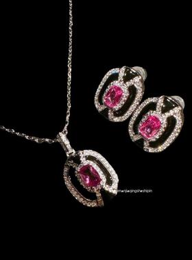 奥地利轻奢红宝石珍珠项链