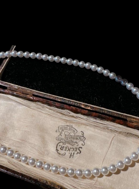 人鱼泪澳白baby小米粒2mm小米珠珍珠项链 大溪地皇冠锆石贝珠项圈