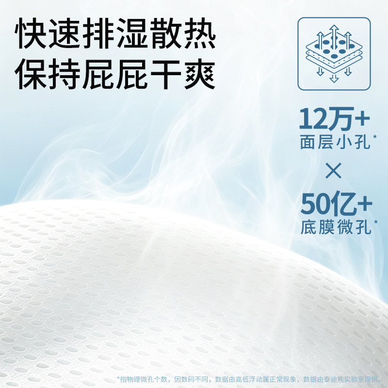 泰迪熊纸尿裤S-XL码 特薄婴儿尿不湿男女宝宝专用超薄透气干爽L60