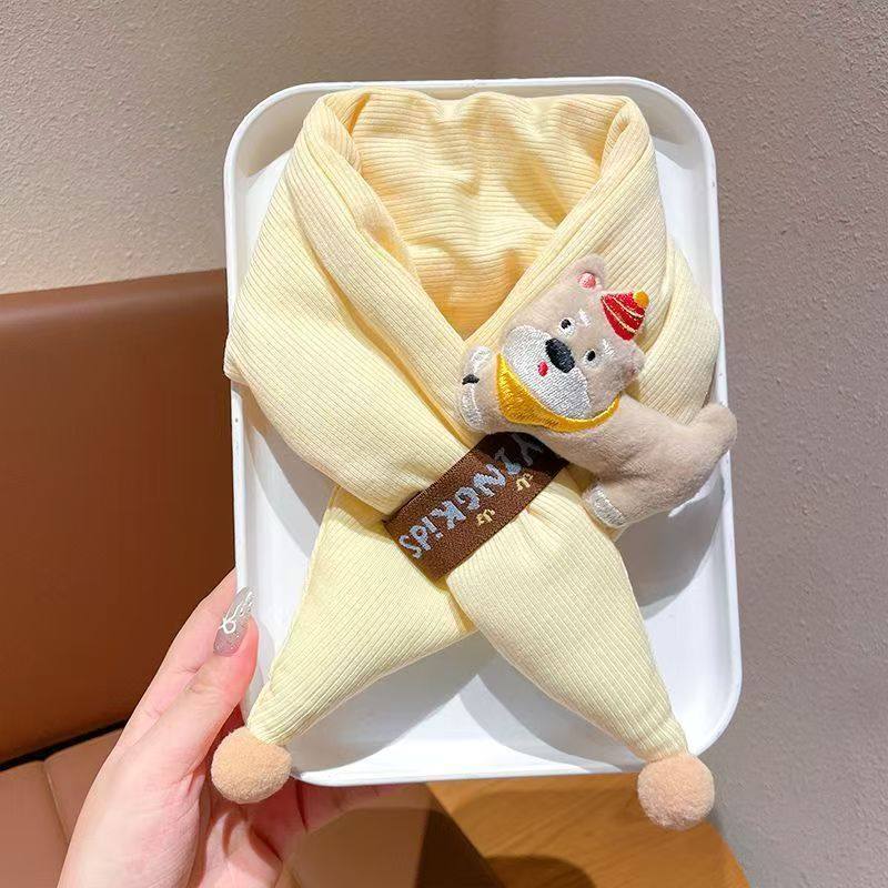 儿童交叉围巾秋冬季韩版可爱卡通围脖男女童保暖加绒加厚防风围脖,淘宝优惠券,粉丝福利购,淘宝优惠卷