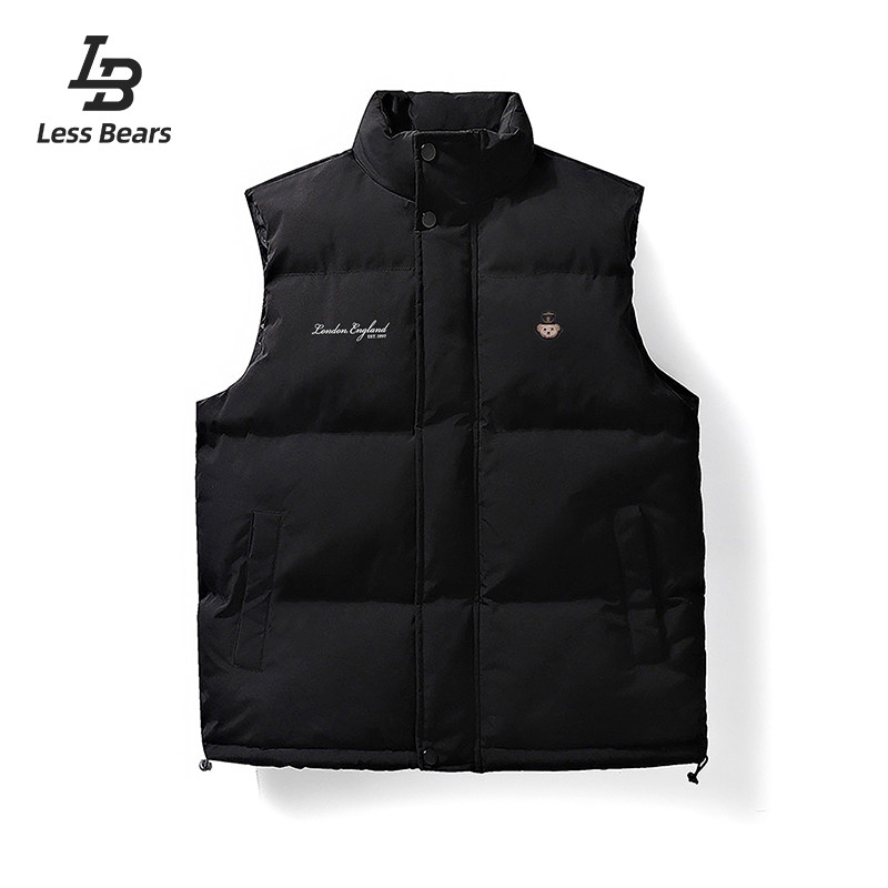 LESS BEARS集团立领马甲冬季男女保暖加厚百搭休闲情侣棉服外套,淘宝优惠券,粉丝福利购,淘宝优惠卷